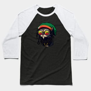 Rasta dreadlocks cat Baseball T-Shirt